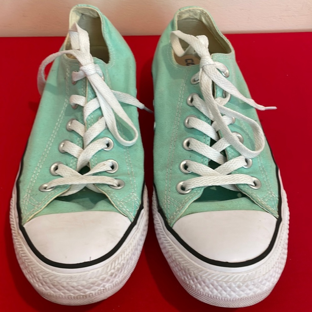 CONVERSE ALL STAR MINT GREEN (womens 9, mens 7)